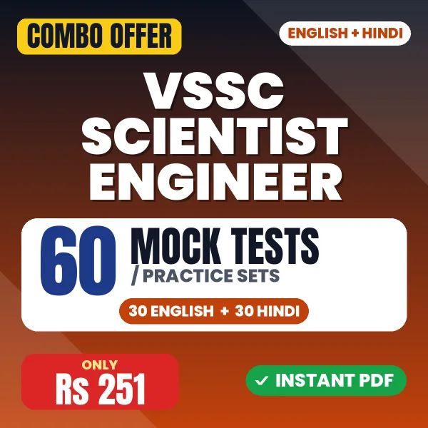 VSSC Scientist Engineer Exam (Electrical) – 60 Most Important Mock Tests / Practice Sets | English & Hindi Medium PDF Download
