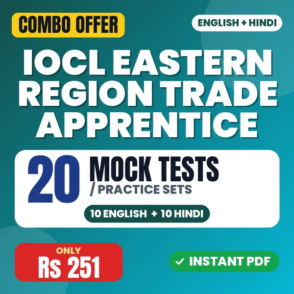 IOCL Eastern Region Trade Apprentice (Electrical) Exam – 20 Most Important Mock Tests / Practice Sets | English & Hindi Medium PDF Download