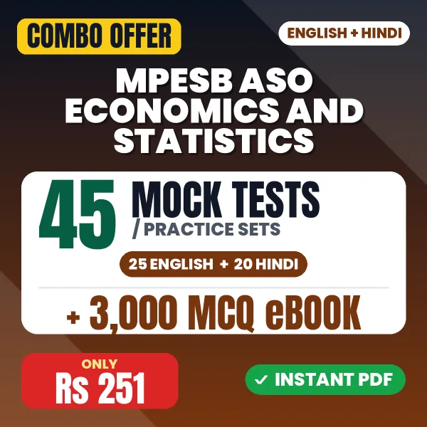 MPESB Assistant Statistical Officer – Economics & Statistics Exam – 45 Most Important Mock Tests / Practice Sets and 3000 MCQ eBook | English & Hindi Medium PDF Download