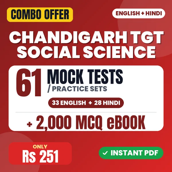SSA Chandigarh TGT (Social Science) Exam – 61 Most Important Mock Tests / Practice Sets and 2000 MCQ eBook | English & Hindi Medium PDF Download