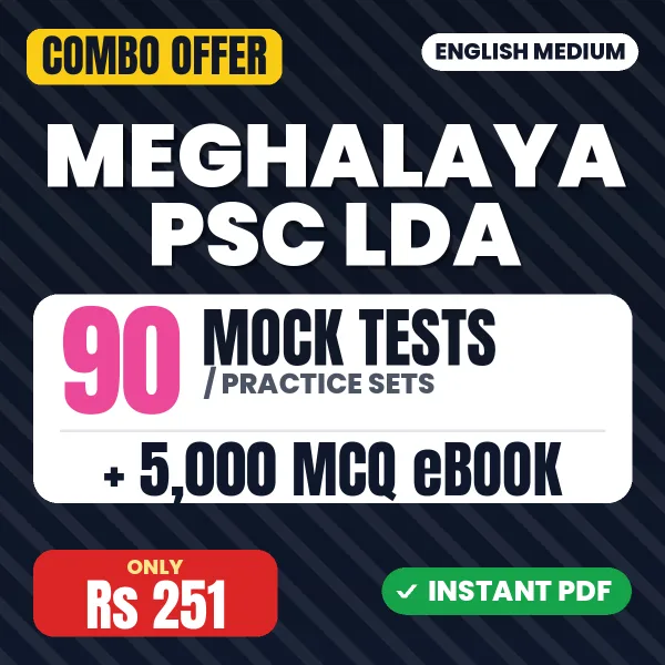 MPSC LDA Exam – 90 Most Important Mock Tests / Practice Sets and 5000 MCQ eBook | English Medium PDF Download