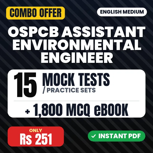 OSPCB Assistant Environmental Engineer Exam – 15 Most Important Mock Tests / Practice Sets and 1800 MCQ eBook | English Medium PDF Download