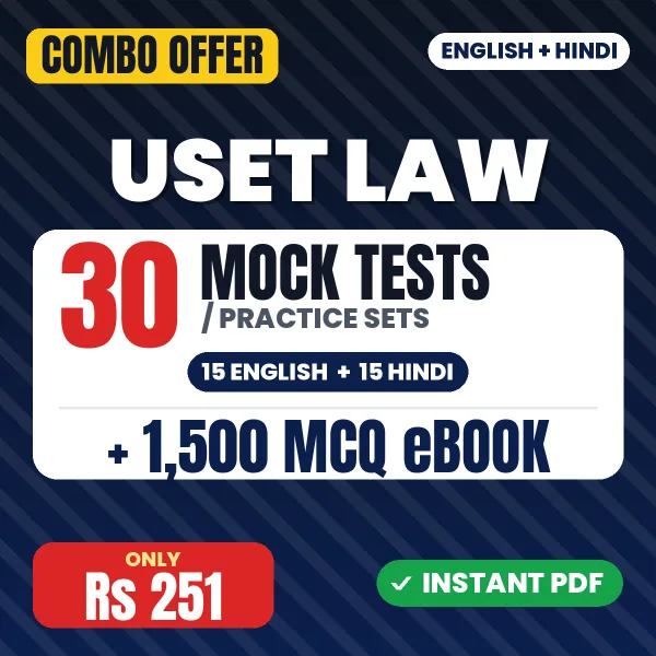 Uttarakhand SET Law Exam – 30 Most Important Mock Tests / Practice Sets and 1500 MCQ eBook | English & Hindi Medium PDF Download