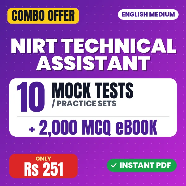 NIRT Technical Assistant Exam – 10 Most Important Mock Tests / Practice Sets and 2000 MCQ eBook | English Medium PDF Download