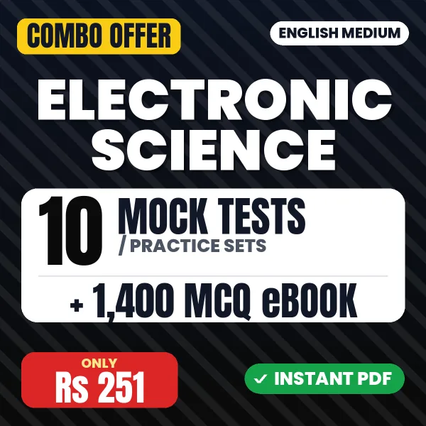 Electronic Science – 10 Most Important Mock Tests / Practice Sets and 1400 MCQ eBook | English Medium PDF Download