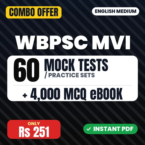 WBPSC Motor Vehicles Inspector Exam (Non Technical) – 60 Most Important Mock Tests / Practice Sets and 4000 MCQ eBook | English Medium PDF Download