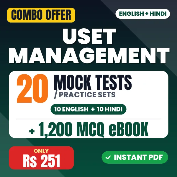 Uttarakhand SET Management Exam – 20 Most Important Mock Tests / Practice Sets and 1200 MCQ eBook | English & Hindi Medium PDF Download