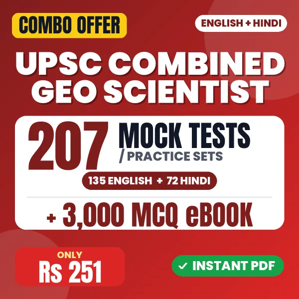 UPSC Combined Geo Scientist combo
