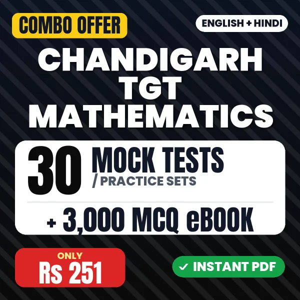SSA Chandigarh TGT (Mathematics) Exam – 30 Most Important Mock Tests / Practice Sets and 3000 MCQ eBook | English & Hindi Medium PDF Download