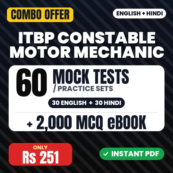 ITBP Constable Motor Mechanic combo