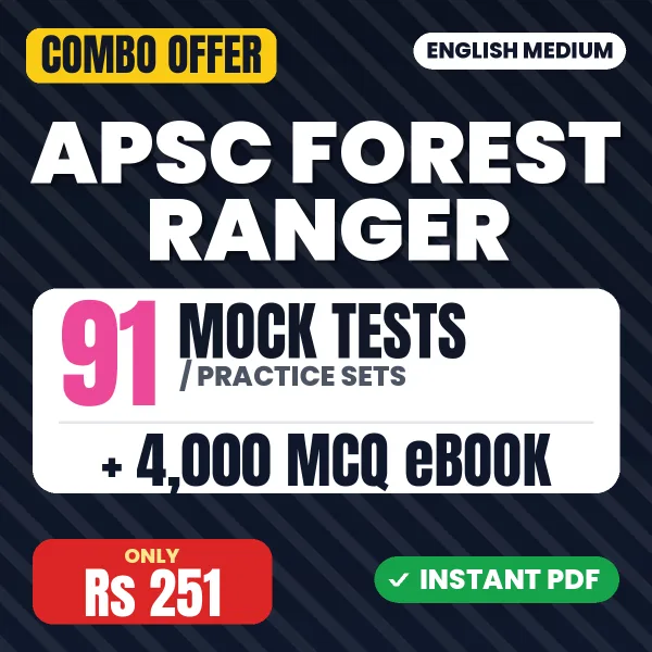 APSC Forest Ranger Paper-3 (Forestry) Exam – 91 Most Important Mock Tests / Practice Sets and 4000 MCQ eBook | English Medium PDF Download