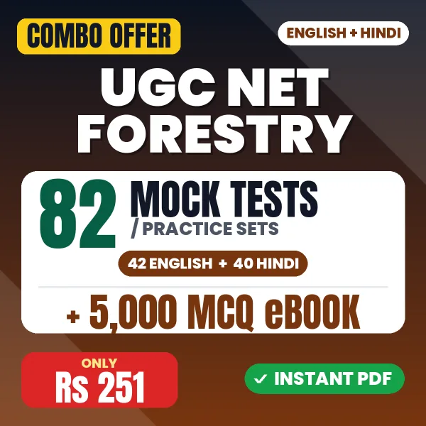 NTA UGC NET Forestry Exam – 82 Most Important Mock Tests / Practice Sets and 5000 MCQ eBook | English & Hindi Medium PDF Download
