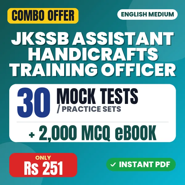 JKSSB Assistant Handicrafts Training Officer combo