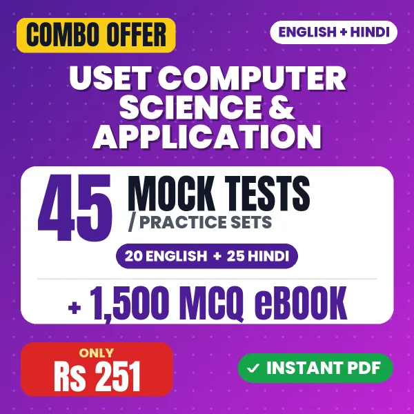 Uttarakhand SET Computer Science & Application Exam – 45 Most Important Mock Tests / Practice Sets and 1500 MCQ eBook | English & Hindi Medium PDF Download