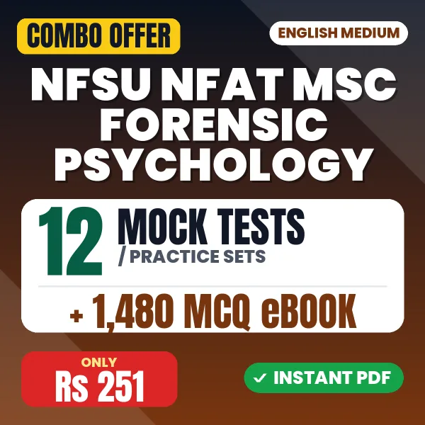 NFAT M.Sc Forensic Psychology Exam – 12 Most Important Mock Tests / Practice Sets and 1480 MCQ eBook | English Medium PDF Download
