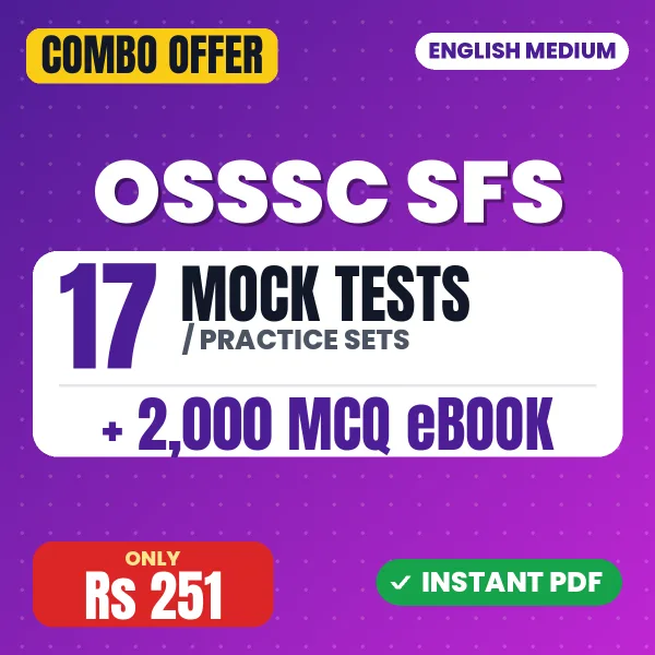 OSSSC Statistical Field Surveyor Prelims Exam – 17 Most Important Mock Tests / Practice Sets and 2000 MCQ eBook | English Medium PDF Download