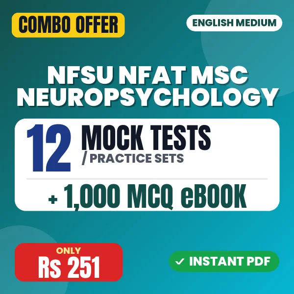 NFAT M.Sc Neuropsychology Exam – 12 Most Important Mock Tests / Practice Sets and 1000 MCQ eBook | English Medium PDF Download