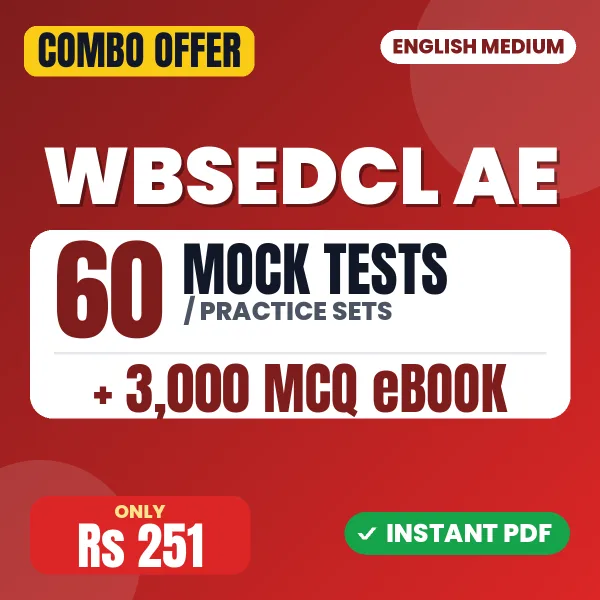 WBSEDCL Assistant Engineer Exam (Electrical) – 60 Most Important Mock Tests / Practice Sets and 3000 MCQ eBook | English Medium PDF Download