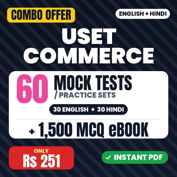 Uttarakhand SET Commerce Exam – 60 Most Important Mock Tests / Practice Sets and 1500 MCQ eBook | English & Hindi Medium PDF Download