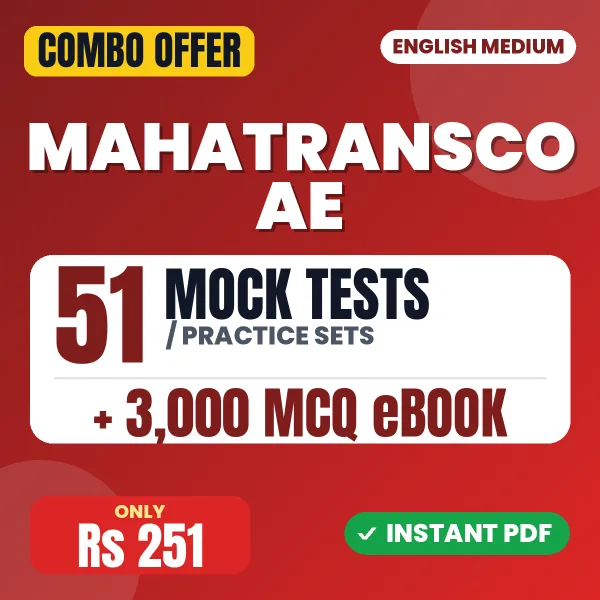 MAHATRANSCO AE Exam (Civil) – 51 Most Important Mock Tests / Practice Sets and 3000 MCQ eBook | English Medium PDF Download