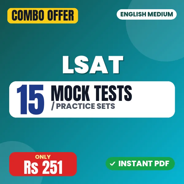 LSAT Exam – 15 Most Important Mock Tests / Practice Sets | English Medium PDF Download