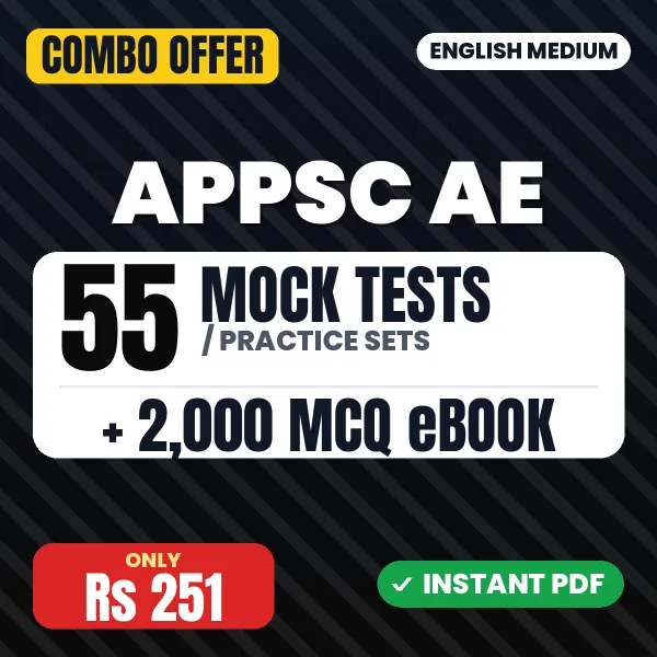 APPSC AE Recruitment (Civil) Exam – 55 Most Important Mock Tests / Practice Sets and 2000 MCQ eBook | English Medium PDF Download