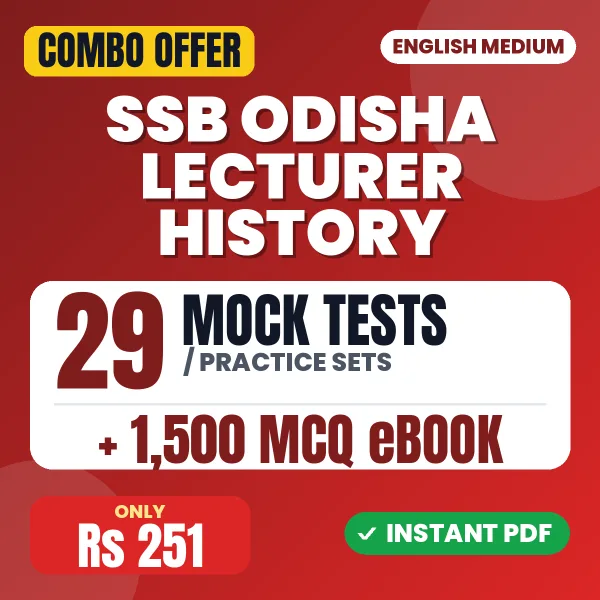 SSB Odisha Lecturer History combo