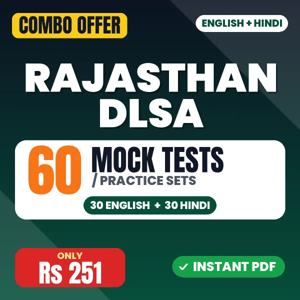 Rajasthan DLSA Para Legal Volunteer Exam – 60 Most Important Mock Tests / Practice Sets | English & Hindi Medium PDF Download