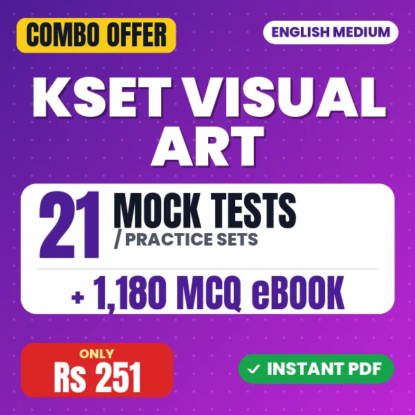 KSET Visual Art Exam Paper 2 – 21 Most Important Mock Tests / Practice Sets and 1180 MCQ eBook | English Medium PDF Download