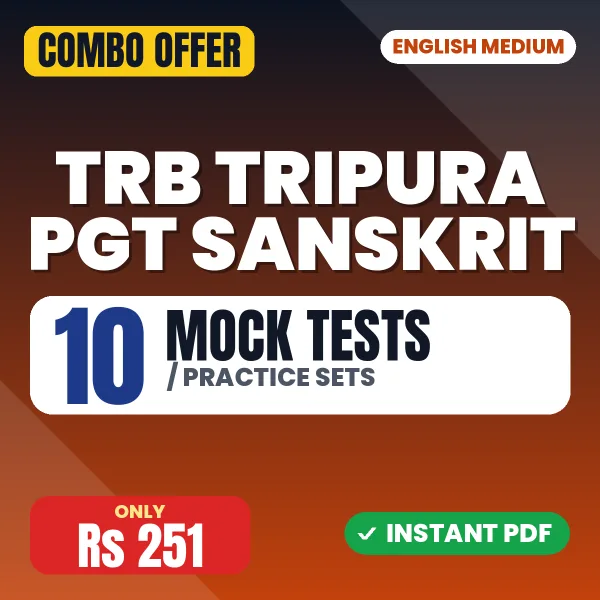 TRB Tripura PGT Sanskrit Exam – 10 Most Important Mock Tests / Practice Sets | English Medium PDF Download