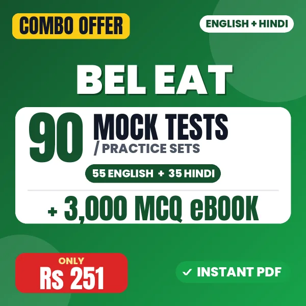 BEL Engineering Assistant Trainee (Electrical) Exam – 90 Most Important Mock Tests / Practice Sets and 3000 MCQ eBook | English & Hindi Medium PDF Download