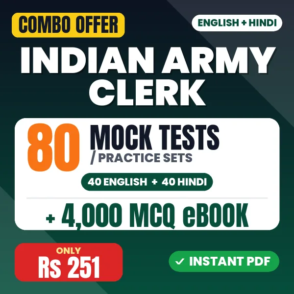 Indian Army Clerk combo