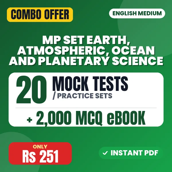 MP SET Earth, Atmospheric, Ocean and Planetary Science Exam – 20 Most Important Mock Tests / Practice Sets and 2000 MCQ eBook | English Medium PDF Download