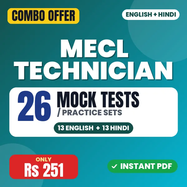 MECL Technician (Survey) Exam – 26 Most Important Mock Tests / Practice Sets | English & Hindi Medium PDF Download