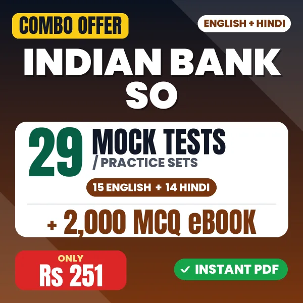 Indian Bank SO combo