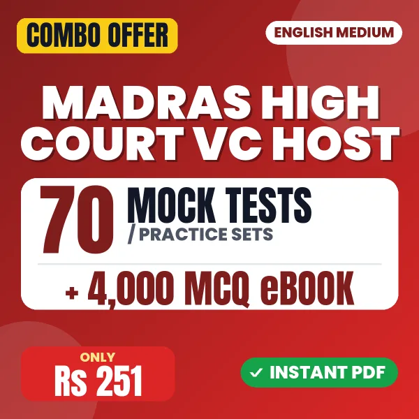 Madras High Court - VC Host (Technical) Exam – 70 Most Important Mock Tests / Practice Sets and 4000 MCQ eBook | English Medium PDF Download