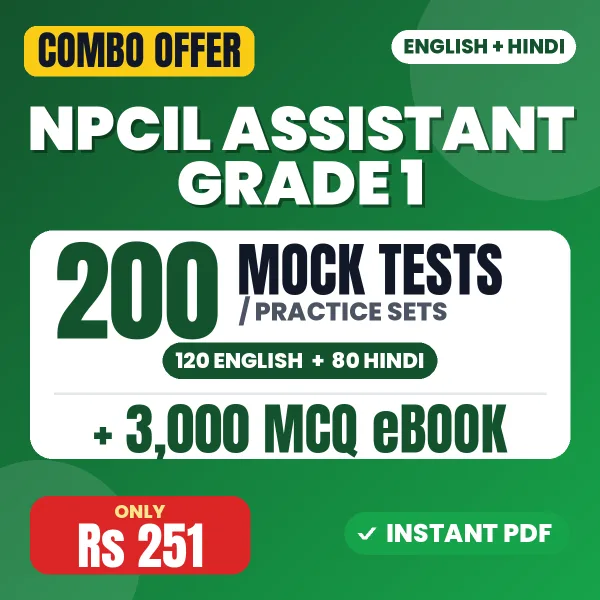 NPCIL Assistant Grade 1 combo