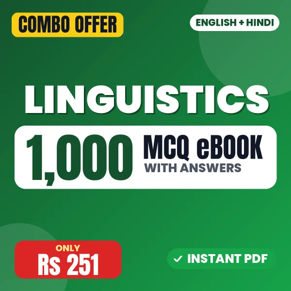 Linguistics Exam – 1000 MCQ eBook | English & Hindi Medium PDF Download