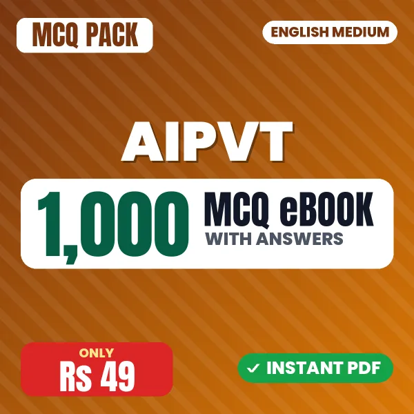 AIPVT Exam – 1000 MCQ eBook with Answers | English Medium PDF Download