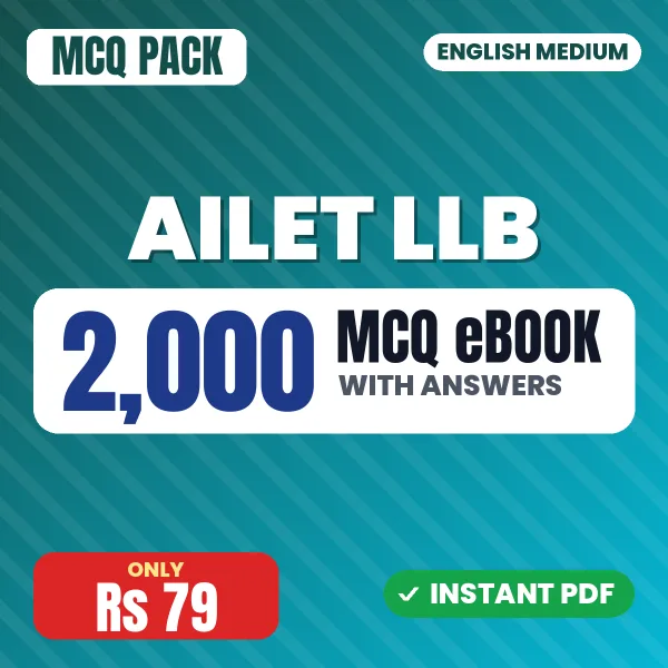 AILET LLB Exam – 2000 MCQ eBook with Answers | English Medium PDF Download