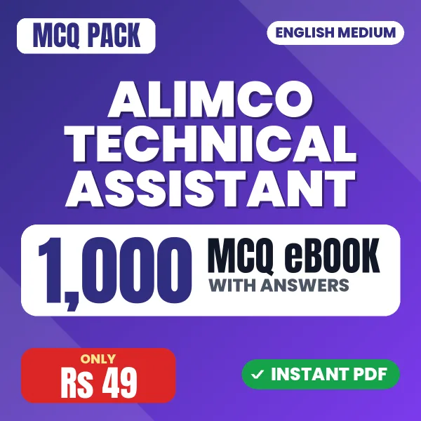 ALIMCO Technical Assistant Exam – 1000 MCQ eBook with Answers | English Medium PDF Download