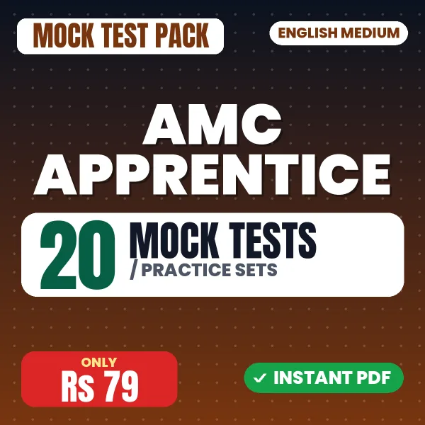 AMC Apprentice Exam – 20 Mock Tests / Practice Sets | English Medium PDF Download