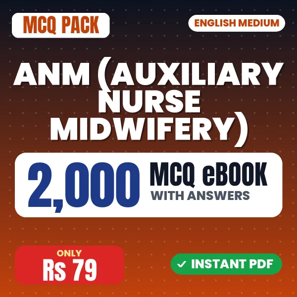 ANM (Auxiliary Nurse Midwifery) – 2000 MCQ eBook with Answers | English Medium PDF Download