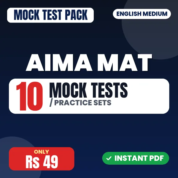 AIMA MAT Exam – 10 Mock Tests / Practice Sets | English Medium PDF Download