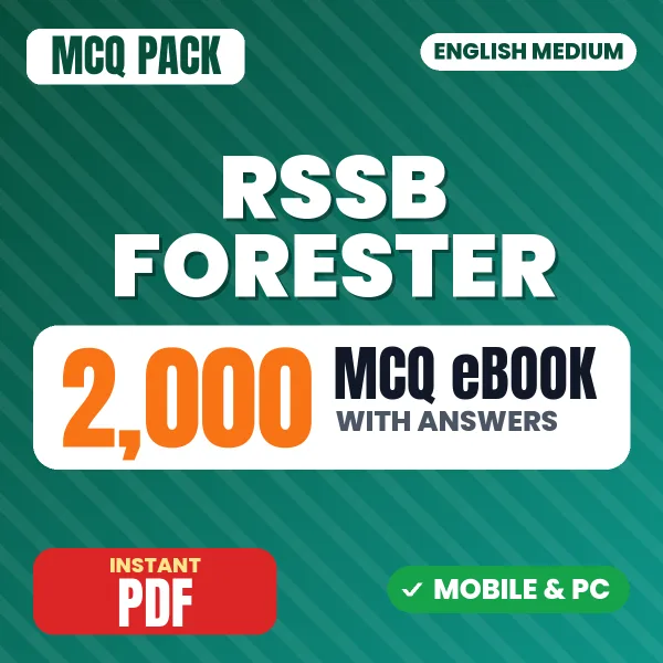 RSSB Forester Exam – 2000 MCQ eBook with Answers | English Medium PDF Download