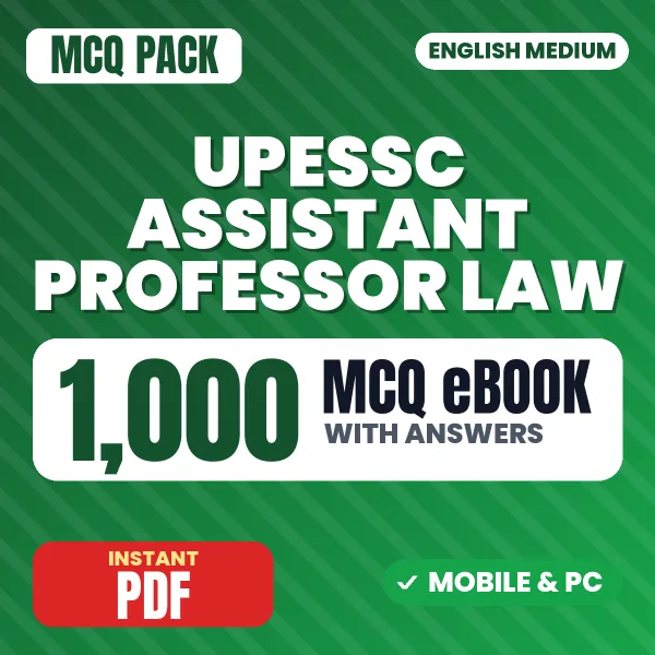 UPHESC Assistant Professor (Law) Exam – 1000 MCQ eBook with Answers | English Medium PDF Download