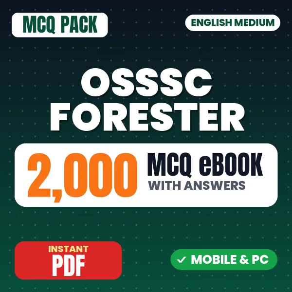 OSSSC Forester Exam – 2000 MCQ eBook with Answers | English Medium PDF Download
