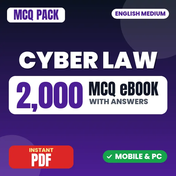 Cyber Law – 2000 MCQ eBook with Answers | English Medium PDF Download