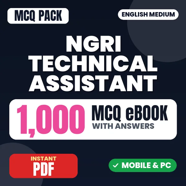 NGRI Technical Assistant Paper-II Exam – 1000 MCQ eBook with Answers | English Medium PDF Download