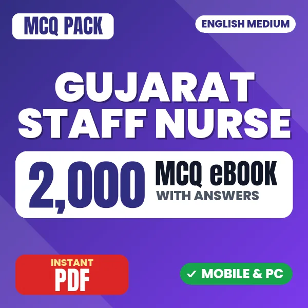 COH Gujarat Staff Nurse (Paper-I) Exam – 2000 MCQ eBook with Answers | English Medium PDF Download